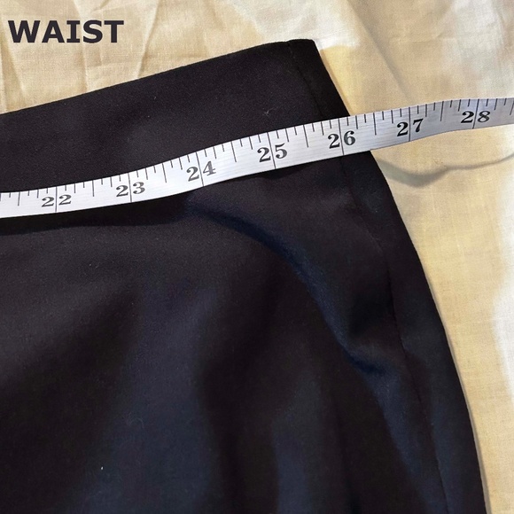 NEW PHOTOS! GAUCHOS, WIDE LEG, BLACK, SZ 24, BACK HIDDEN ZIP, PLEAT FRONT & BACK - Picture 8 of 15